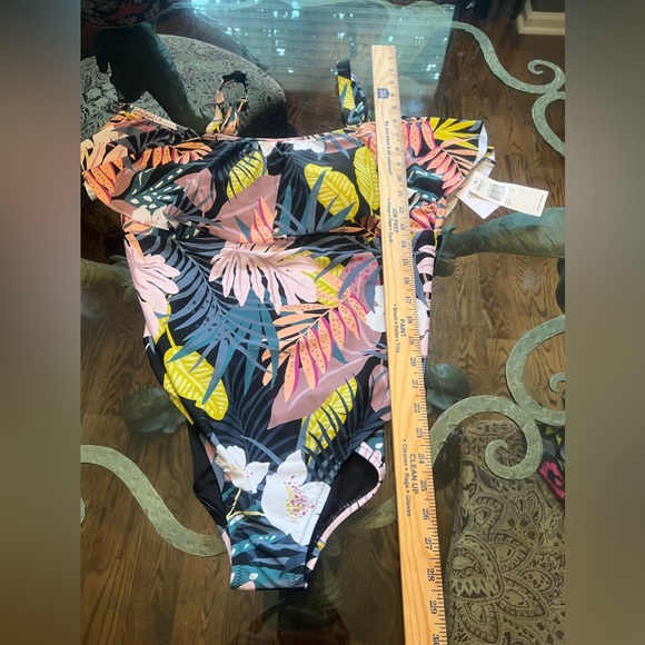 MSRP $98 Raisins Curve Trendy Plus Size Tortuga One-Piece Black Size 14W NWTS - Picture 5 of 7